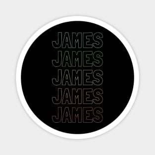 James Name Pattern Magnet